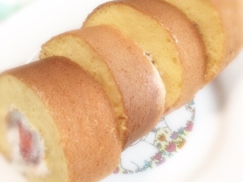 卵焼き器でロールケーキ